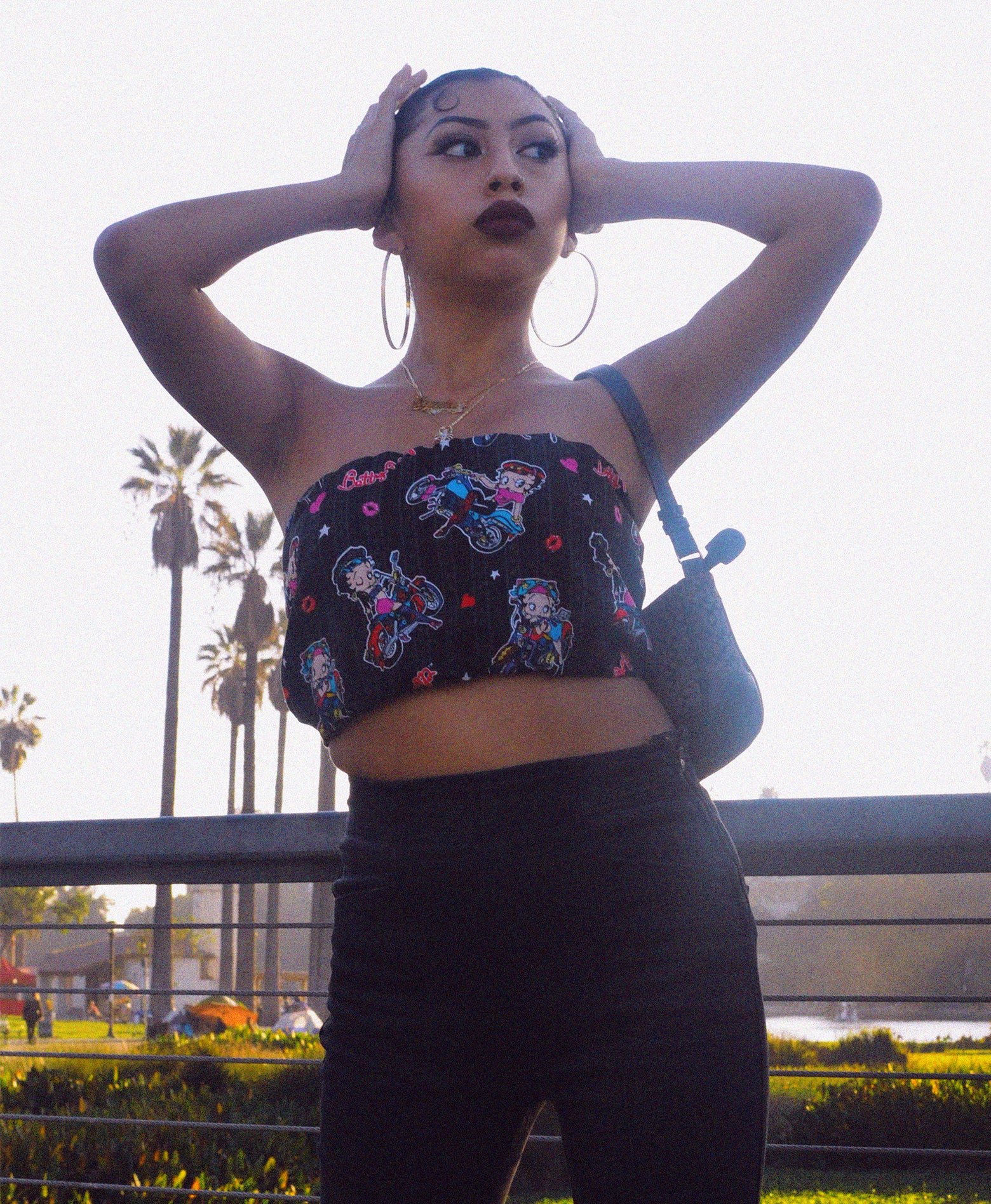 Vintage Betty Boop Crop Tube Top Ethically Made in Los Angeles