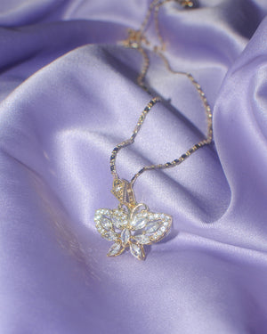 Princess Butterfly Crystal Necklace
