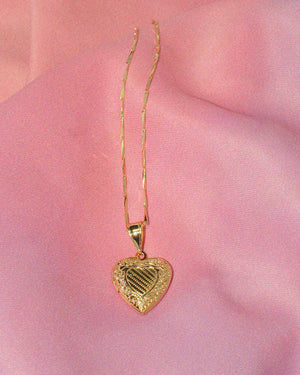 Daisy Heart Locket Necklace