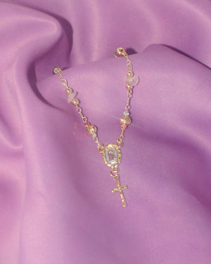 Rosery Quartz Virgencita Bracelet