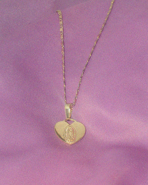 Heart Virgencita Necklace